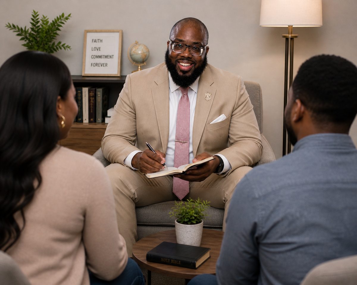 Chester in premarital counseling session