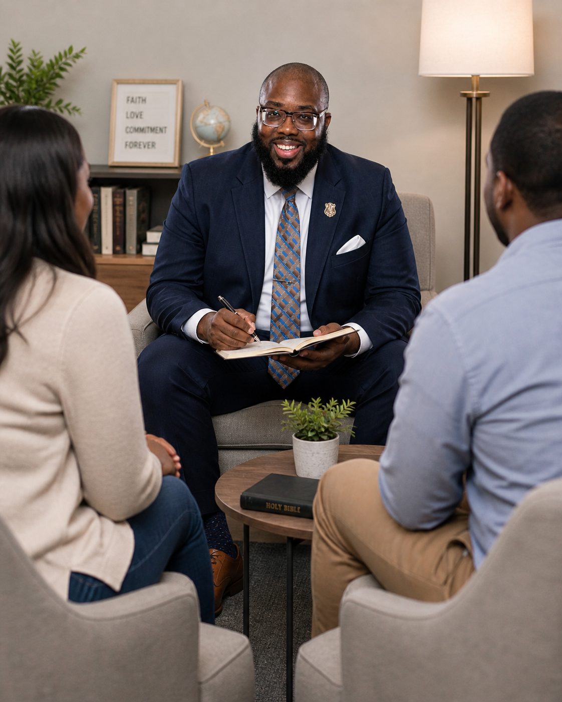 Chester conducting premarital counseling